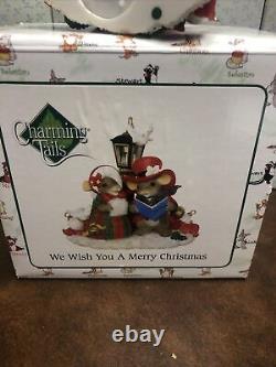 Charming Tails Fitz and Floyd We Wish You A Merry Christmas SIGNED 98/513