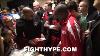 Controversy Erupts After Floyd Mayweather Tries On Maidana S Gloves Ain T No Padding In The Glove