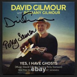 DAVID GILMOUR Pink Floyd & Polly Samson Signed (2) Autographed CD Cover JSA