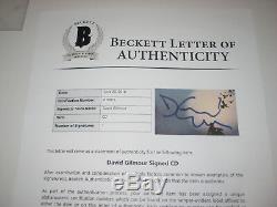 DAVID GILMOUR (Pink Floyd) Signed ON AN ISLAND CD Cover with Beckett LOA