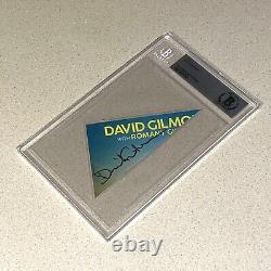 DAVID GILMOUR signed autographed CUT PINK FLOYD BECKETT BAS SLABBED COA