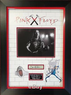 Dave Gilmour Pink Floyd signed & framed The Wall display AFTAL & UACC + COA
