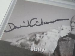 David Gilmour PINK FLOYD Signed Autograph Auto 4x5 Photo Slab BAS JSA
