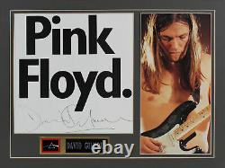 David Gilmour Pink Floyd Authentic Signed Matted Magazine Page Photo BAS #A57632