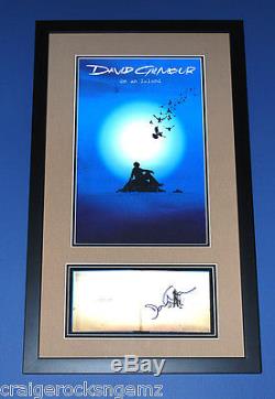 David Gilmour Pink Floyd Signed AUTOGRAPH PSA/DNA On an Island FRAMED