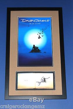 David Gilmour Pink Floyd Signed AUTOGRAPH PSA/DNA On an Island FRAMED