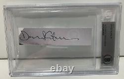 David Gilmour Pink Floyd Signed Autographed 1x3 Cut Beckett Certified Slabbed