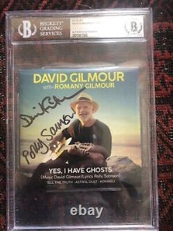 David Gilmour signed slabbed Beckett authenticated Yes I Have Ghosts Pink Floyd