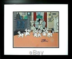 Disney Sericel Cel Family 1991 101 Dalmatian Hand Signed Floyd Norman New Frame