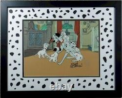 Disney cel Sericel Pongo 101 Dalmatian Hand Signed Floyd Norman New Frame