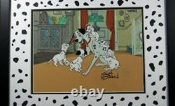 Disney cel Sericel Pongo 101 Dalmatian Hand Signed Floyd Norman New Frame