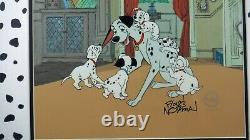 Disney cel Sericel Pongo 101 Dalmatian Hand Signed Floyd Norman New Frame