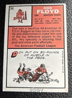 Don Floyd Signed Autographed 1966 Topps Card # 54 Houston Oilers