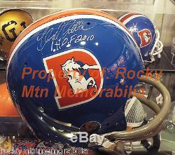 FLOYD LITTLE Signed Autographed Broncos Full Size D-Style TK 2-Bar Helmet