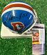 FLOYD LITTLE Signed / Autographed HOF'10 Denver Broncos Throwback Mini Helmet