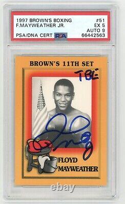 FLOYD MAYWEATHER 1997 BROWNS BOXING #51 Rookie Card RC PSA 5 GEM MINT 10 AUTO