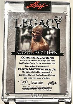 FLOYD MAYWEATHER 2022 Leaf Legacy Collection RED AUTO #10/10 50-0 GOAT