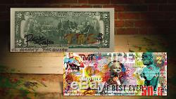 FLOYD MAYWEATHER Boxing $2 U. S. Bill Hand-Signed by RENCY Ltd of 50 1 LEFT