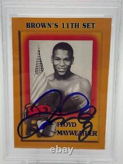 FLOYD MAYWEATHER JR AUTO Signed 1997 BROWN's Rookie Retro RP Card Autograph PSA