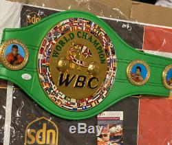 FLOYD MAYWEATHER JR. AUTOGRAPHED SIGNED GREEN WBC FULL SIZE BElT