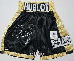 FLOYD MAYWEATHER JR. Signed Autographed HUBLOT Boxing Trunks. BECKETT WITNESSED