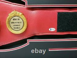 FLOYD MAYWEATHER JR. Signed Autographed IBF BOXING BELT Frame. BECKETT WITNESSED