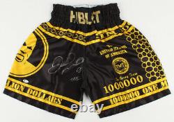 FLOYD MAYWEATHER JR. Signed HUBLOT Boxing Trunks / Shorts Inscribed TBE (BAS)