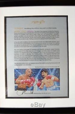 FLOYD MAYWEATHER MANNY PACQUIAO PAITING LARGE 3D Certified And Signed By Floyd