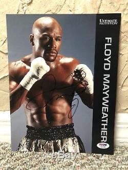 FLOYD MAYWEATHER SIGNED AUTO BOXING 8.5x11 PHOTO FLYER PSA PROOF Pacquiao