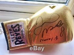 FLOYD MAYWEATHER Signed Reyes Boxing Glove PSA DNA COA Money Inscription