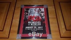 FLOYD MAYWEATHER VS CONOR MCGREGOR MONEY FIGHT DUAL SIGNED CUSTOM FRAME WithPROOF