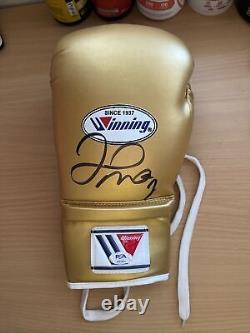 FLOYD MONEY MAYWEATHER Signed Autographed Winning Gold BOXING GLOVE PSA