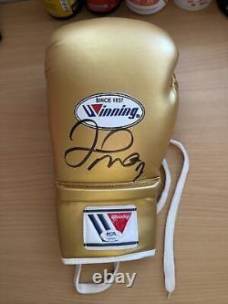 FLOYD MONEY MAYWEATHER Signed Autographed Winning Gold BOXING GLOVE PSA