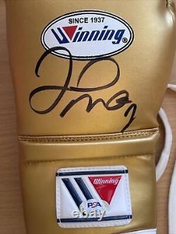 FLOYD MONEY MAYWEATHER Signed Autographed Winning Gold BOXING GLOVE PSA