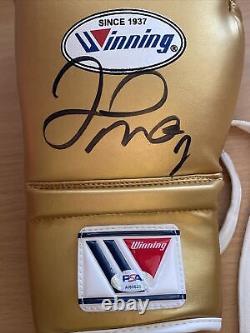 FLOYD MONEY MAYWEATHER Signed Autographed Winning Gold BOXING GLOVE PSA