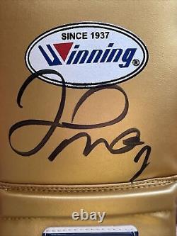 FLOYD MONEY MAYWEATHER Signed Autographed Winning Gold BOXING GLOVE PSA