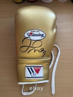 FLOYD MONEY MAYWEATHER Signed Autographed Winning Gold BOXING GLOVE PSA