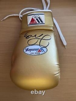 FLOYD MONEY MAYWEATHER Signed Autographed Winning Gold BOXING GLOVE PSA