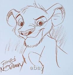 FLOYD NORMAN DISNEY PSA/DNA Autographed Signed Sketch of Lion King Nala
