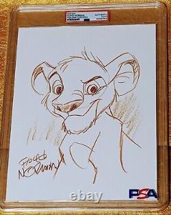 FLOYD NORMAN DISNEY PSA/DNA Autographed Signed Sketch of Lion King Nala