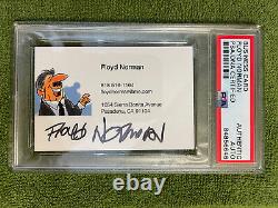 FLOYD NORMAN autograph DISNEY ARTIST Legend business card signed RARE