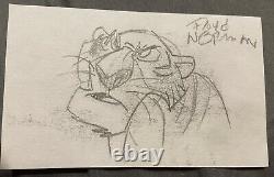 FLOYD NORMAN signed autographed Sketch DISNEY THE JUNGLE BOOK SHEREKHAN