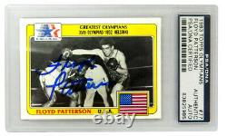 FLOYD PATTERSON Signed 1983 Topps Olympians Boxing Card #77 PSA/DNA