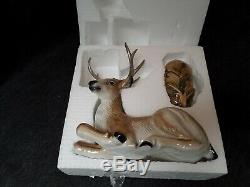 Fitz & Floyd Signed Whitetail Deer Baronial Home Cookie Jar Lidded Box 68/679