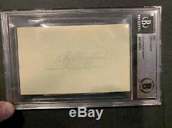 Floyd Arky Vaughan Pittsburgh Pirates Signed Cut Beckett Slabbed Authentic