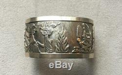 Floyd Becenti  Navajo Sterling Silver Cuff Bracelet Corn Harvest Signed