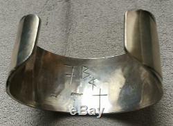 Floyd Becenti  Navajo Sterling Silver Cuff Bracelet Corn Harvest Signed