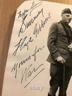 Floyd Gibbons Extremely Rare Early Autographed Photo From 1918 After Belleau