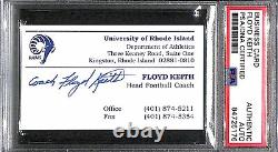 Floyd Keith Rhode Island Rams 1995 Champs Signed Autographed Business Card PSA
