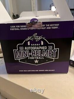 Floyd Little Autographed Mini Helmet Broncos COA Leaf with Box + 1972 Topps #50